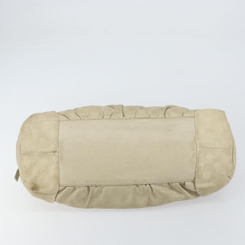 GUCCI GG Canvas Guccissima Histeria Bag Leather Ivory Gold 197020 Auth 159286 - Picture 5 of 16